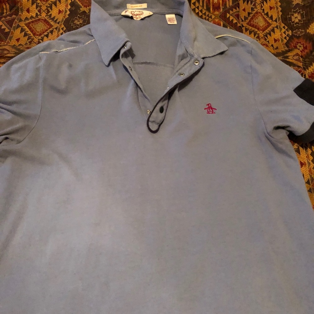 Mens blue penguin brand polo